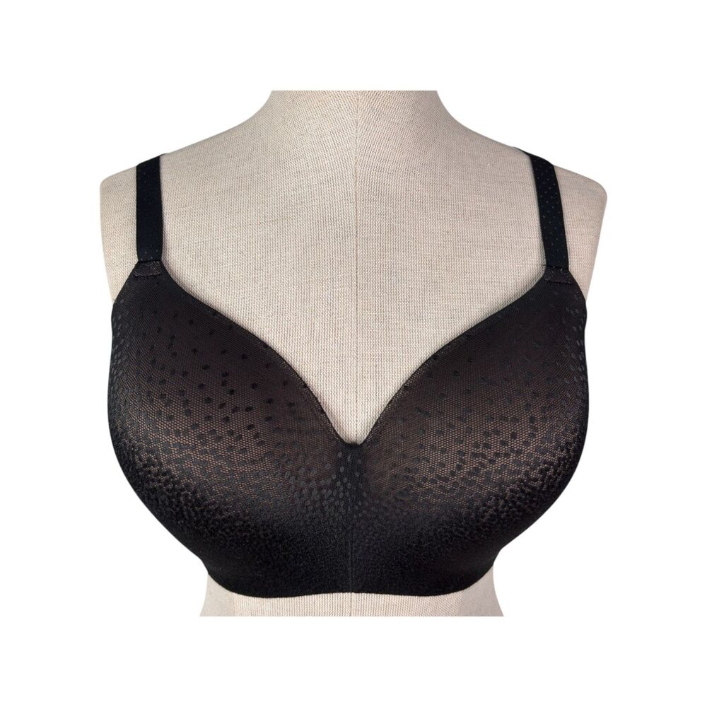Wacoal Back Appeal Wire-Free T-Shirt Bra, sz 36DD * Black Wireless Comfy Shaping